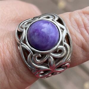 Ladies Ring Sterling Charoite